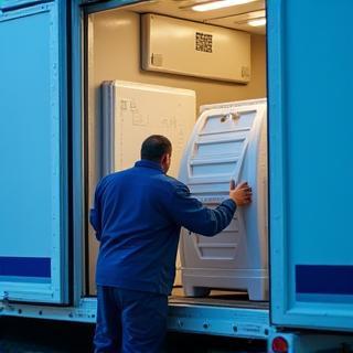 Kühltransporter wird beladen